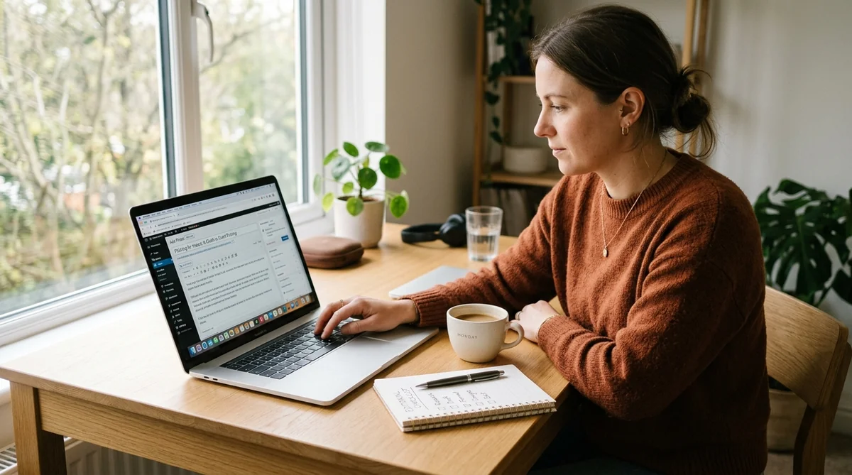 Content Writer Drafting Original Guest Article and Reviewing Submission Guidelines