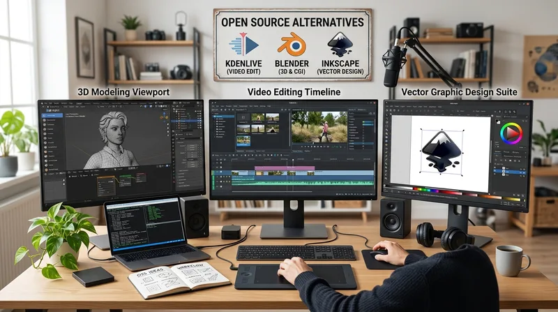Best Free Open Source Software Alternatives to Cracked Programs - GIMP, LibreOffice, Blender, DaVinci